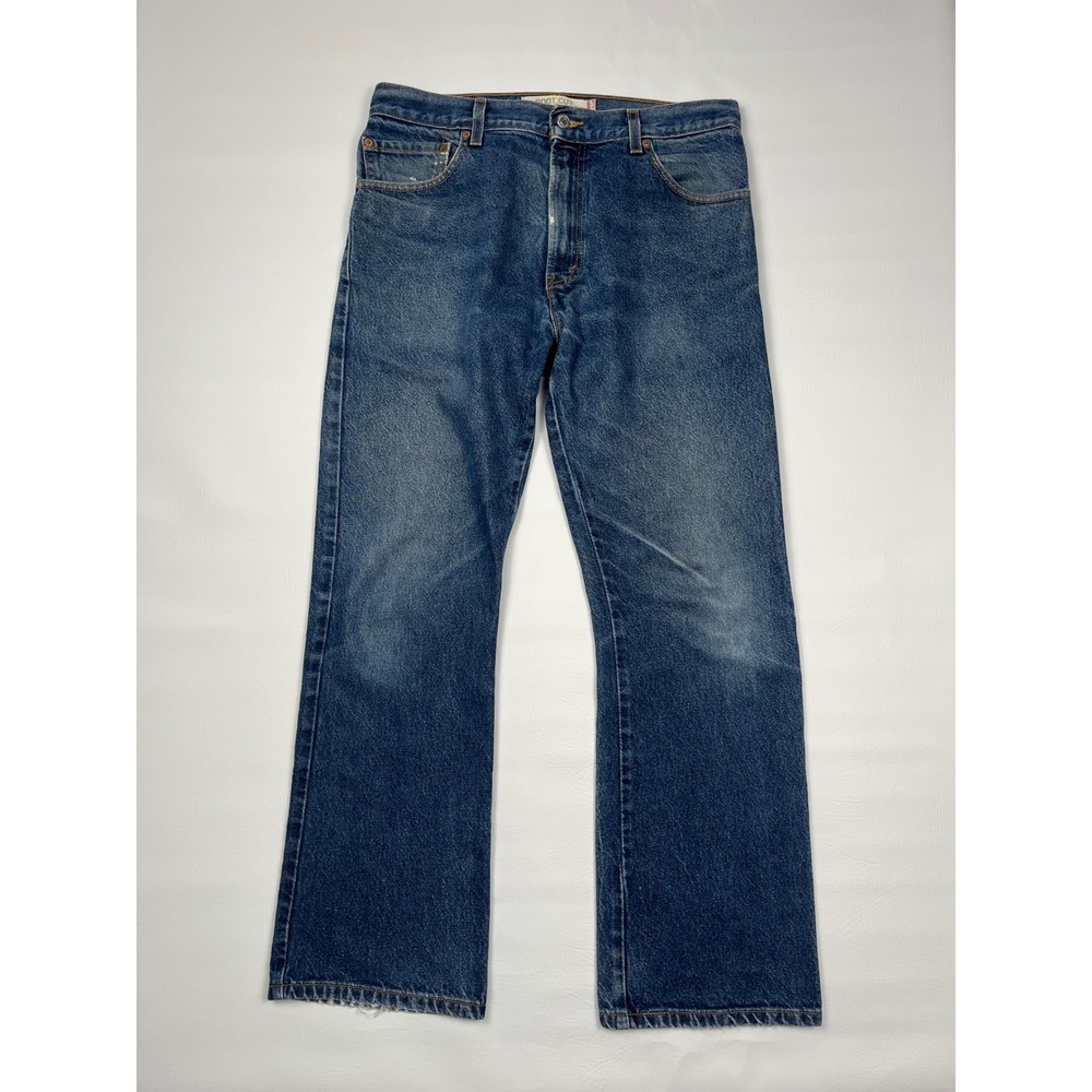 Levi's 517 Bootcut Jeans Mens 34x30 Blue Denim Distressed Pants